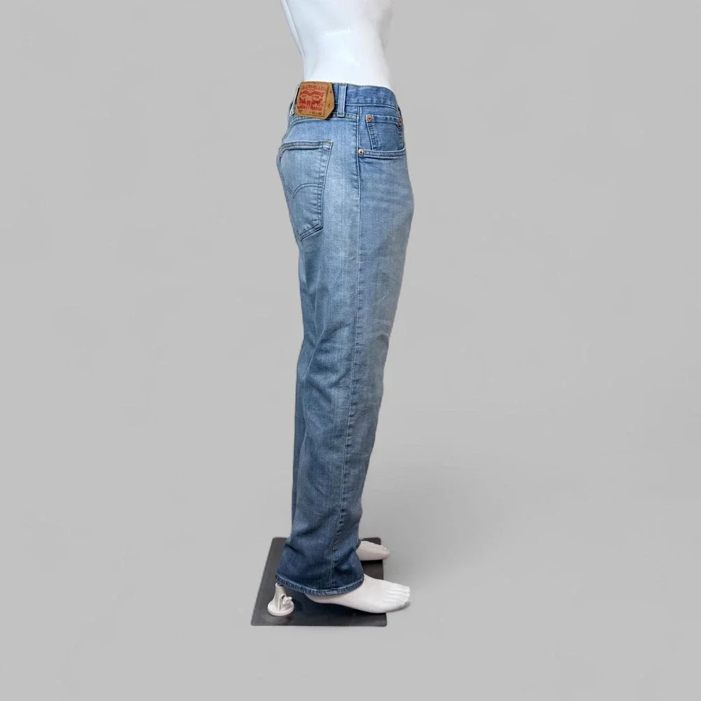 Levis 501 Original Fit Mens Jeans Light Wash Straight Leg W40 L32 Denim
